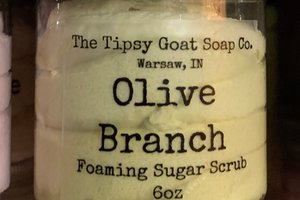 Olive Branch Foaming Sugar Scrub | Sugar Whipped Soap