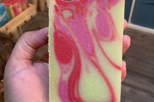 Red Berry Rhubarb  Handmade Cold Process Soap made with Goat Milk
