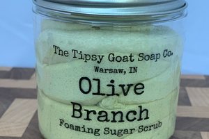 Olive Branch Foaming Sugar Scrub | Sugar Whipped Soap