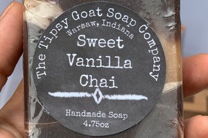 Sweet Vanilla Chai Handmade Cold Process Soap made with Goat's Milk