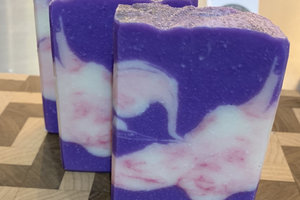 Black Raspberry Vanilla Handmade Cold Process Soap made with Goat Milk