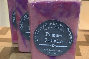 Femme Fatale (Sex bomb type) Handmade Cold Process Soap made with Goat Milk