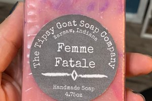 Femme Fatale (Sex bomb type) Handmade Cold Process Soap made with Goat Milk