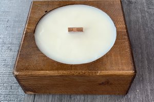 Wooden Cheese Mold Hand Poured Wooden Wick Soy Wax Candle