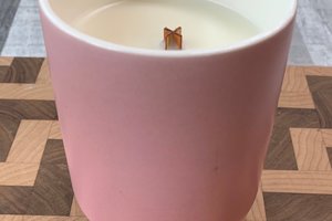 10oz Lava Ceramic Hand Poured Wooden X Wick Coconut Coconut Soy Wax Candle