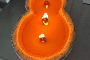 Cinnamon Roll Snowman Dough Bowl Wood Wick Coconut Soy Wax Candle
