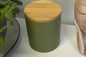 12oz Apple Cider Ceramic Hand Poured Wooden X Wick Coconut Soy Wax Candle