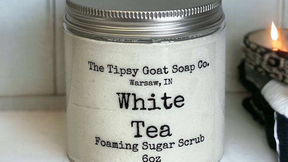 White Tea Foaming Sugar Scrub | Sugar Whipped Soap