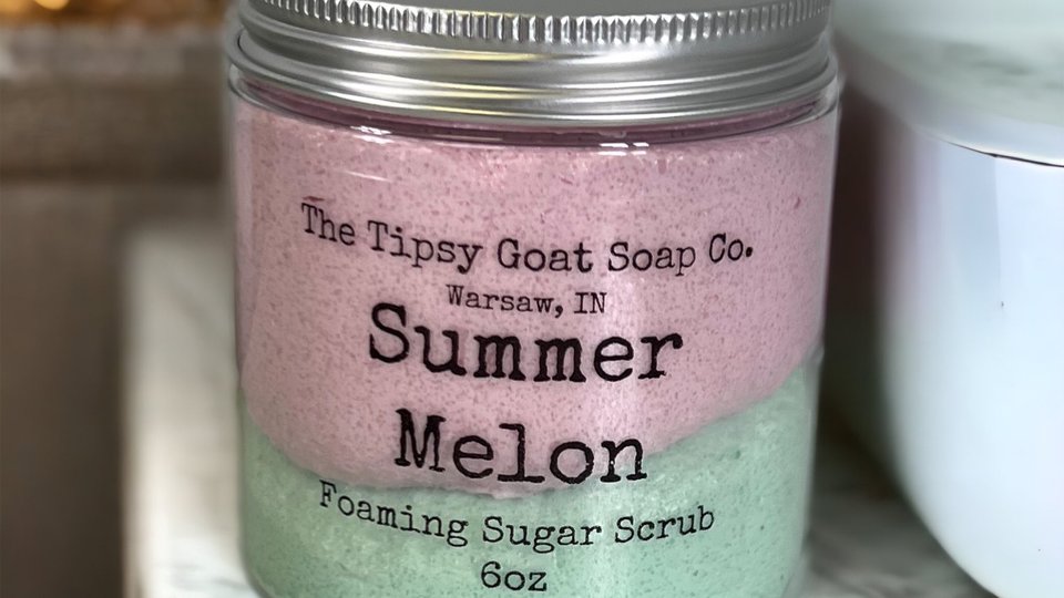 Summer Melon Foaming Sugar Scrub | Sugar Whipped Soap