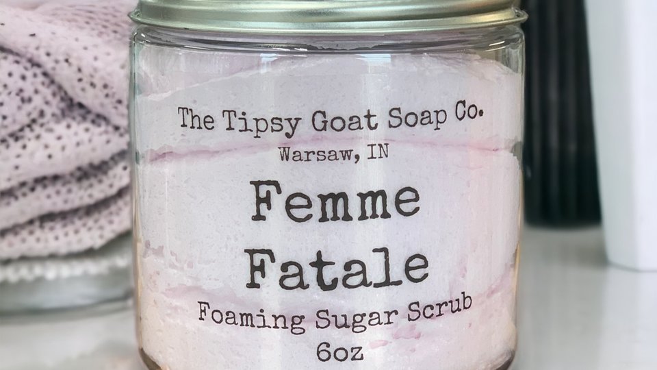 Femme Fatale (Sex Bomb Type) Foaming Sugar Scrub | Sugar Whipped Soap