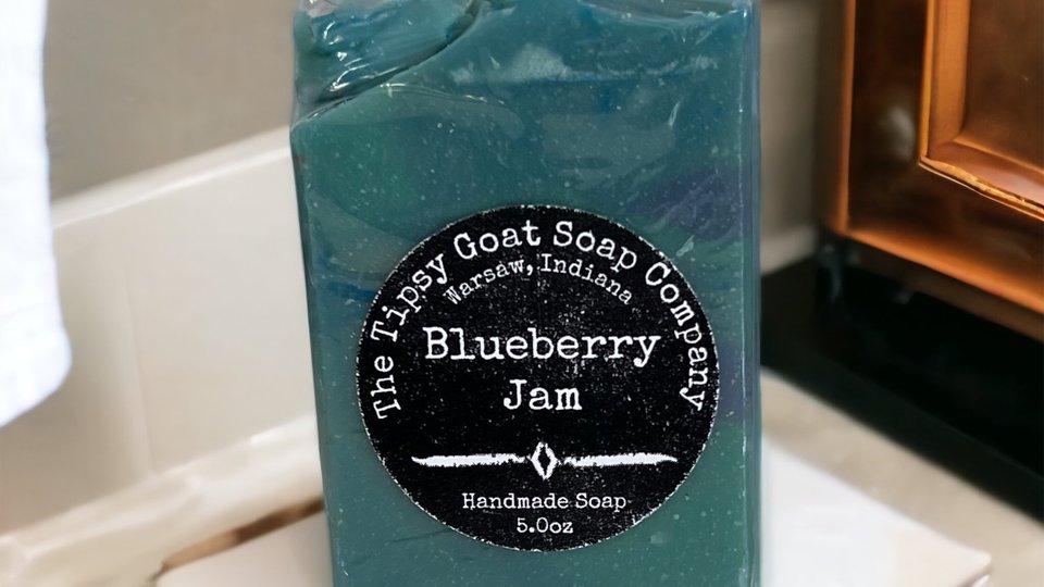 Blueberry Jam Handmade Cold Process Soap made with Goat Milk