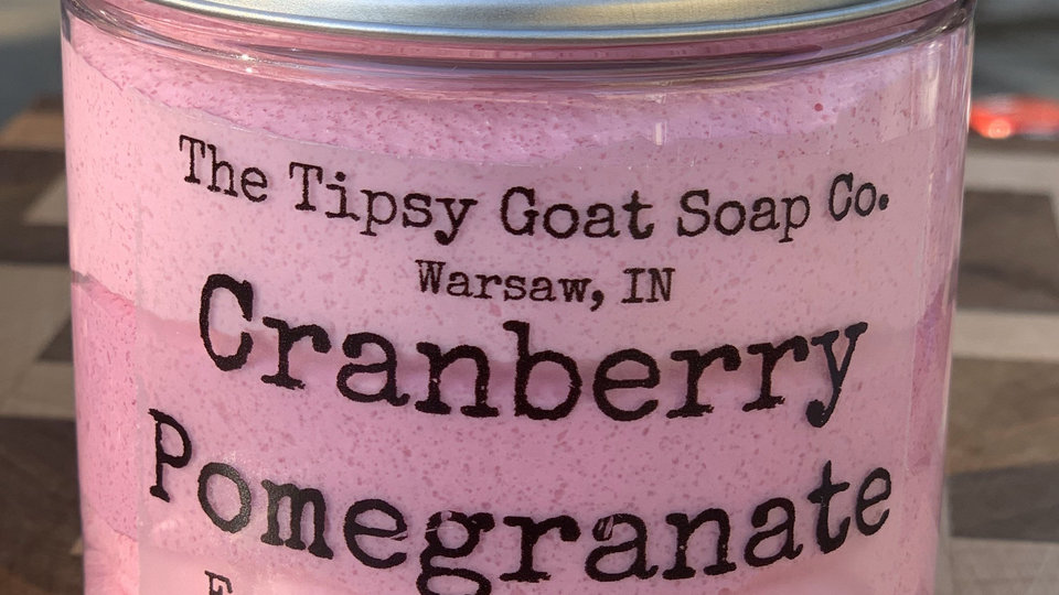 Cranberry Pomegranate Foaming Sugar Scrub | Sugar Whipped Soap