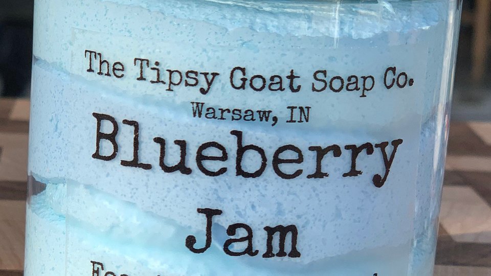 Blueberry Jam Foaming Sugar Scrub | Sugar Whipped Soap