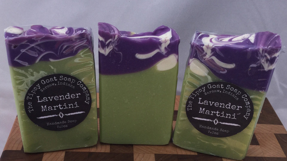 Lavender Martini Handmade Cold Process Soap made with Goat Milk
