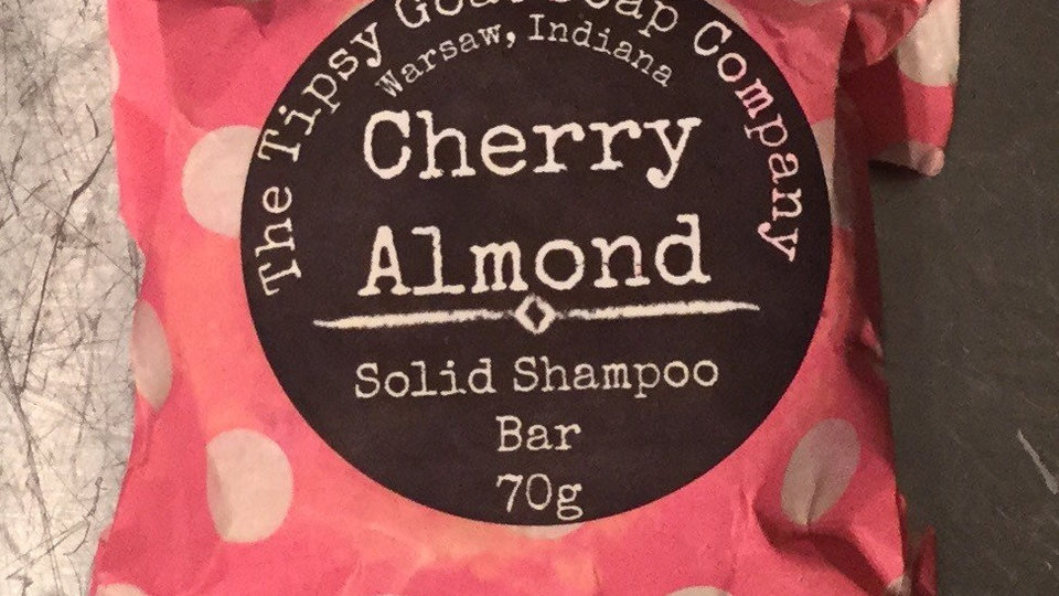 Cherry Almond Eco Friendly Syndet Solid Shampoo Bar