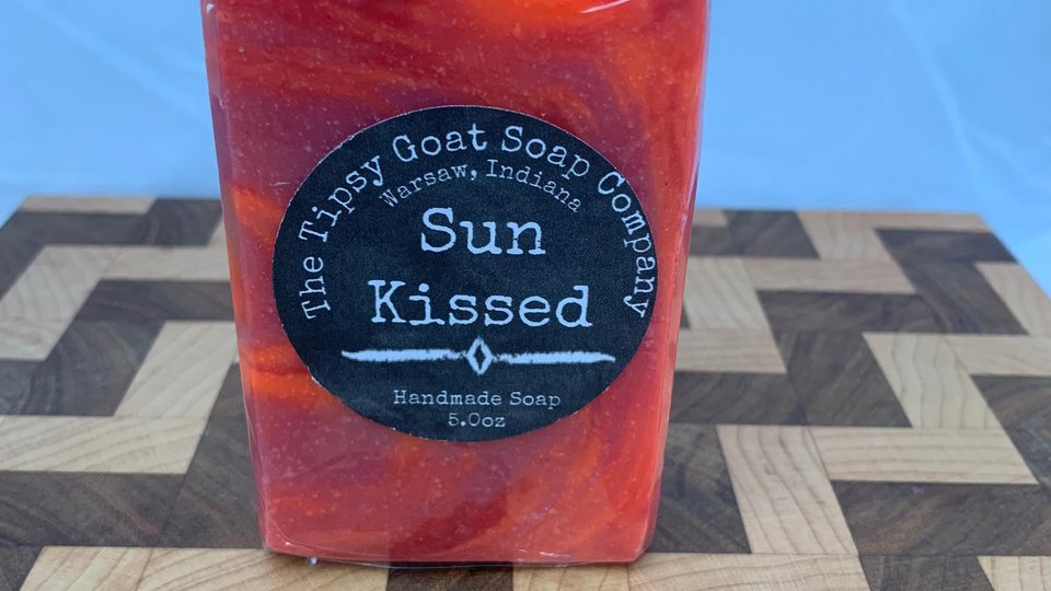 Sun Kissed Handmade Cold Process Soap made with Goat Milk