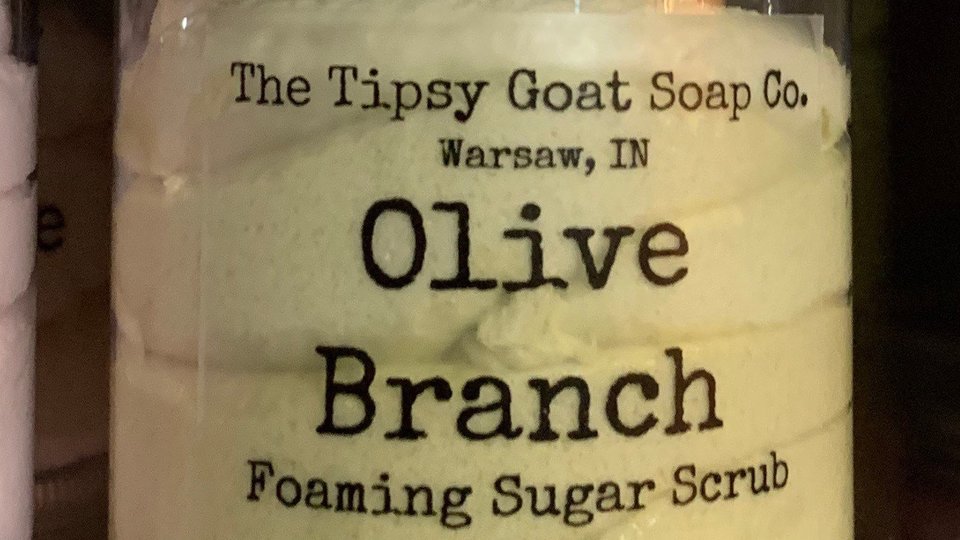 Olive Branch Foaming Sugar Scrub | Sugar Whipped Soap