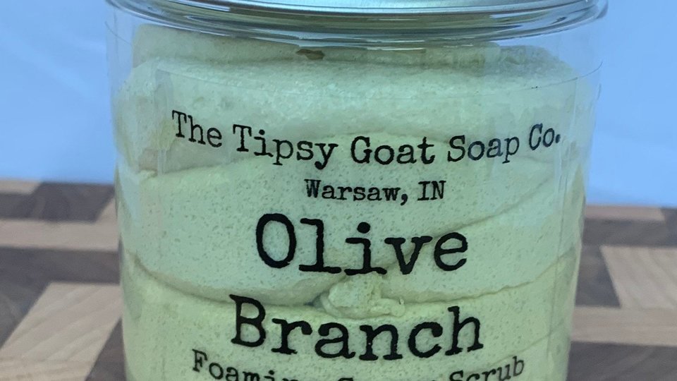 Olive Branch Foaming Sugar Scrub | Sugar Whipped Soap