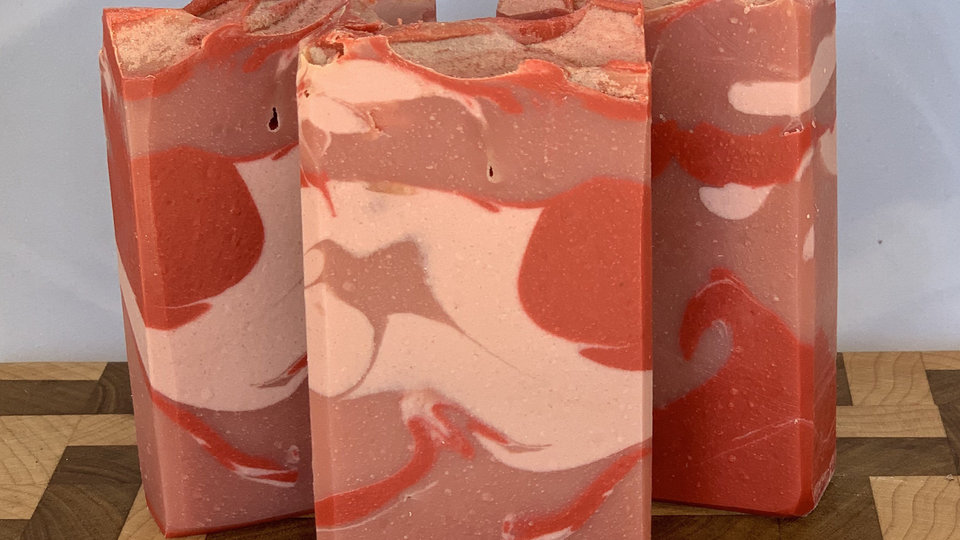 Cranberry Pomegranate Handmade Cold Process Soap mad with Goat Milk