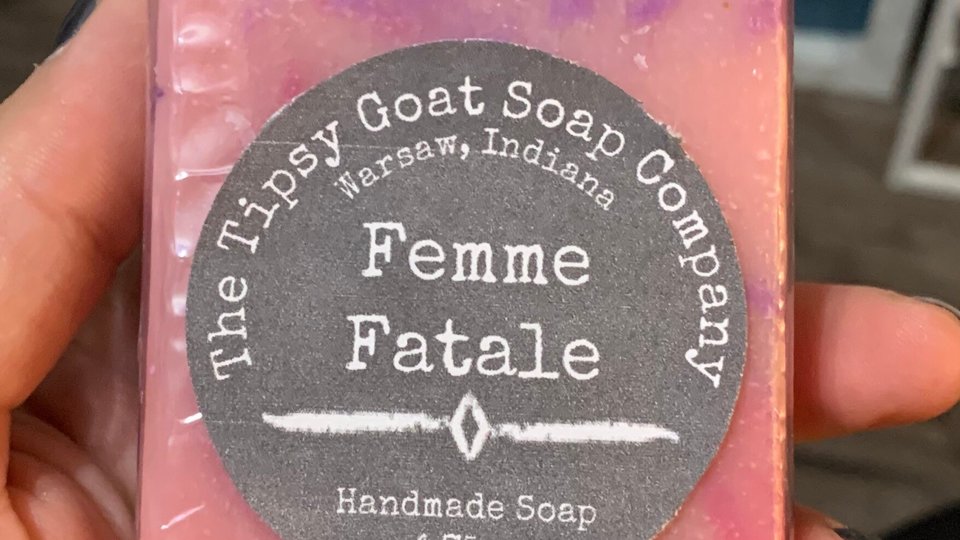 Femme Fatale (Sex bomb type) Handmade Cold Process Soap made with Goat Milk
