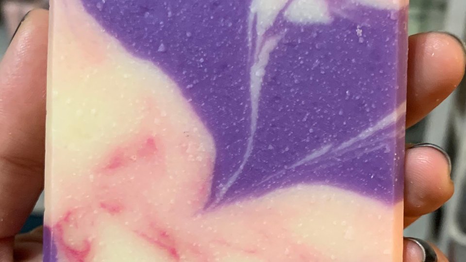Black Raspberry Vanilla Handmade Cold Process Soap made with Goat Milk