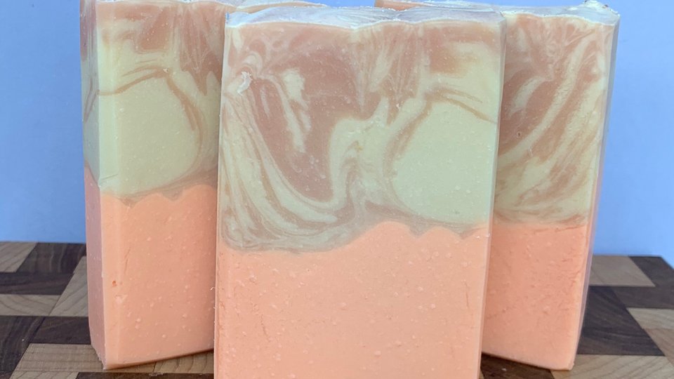 Peach Bellini Handmade Cold Process Soap made with Goat Milk