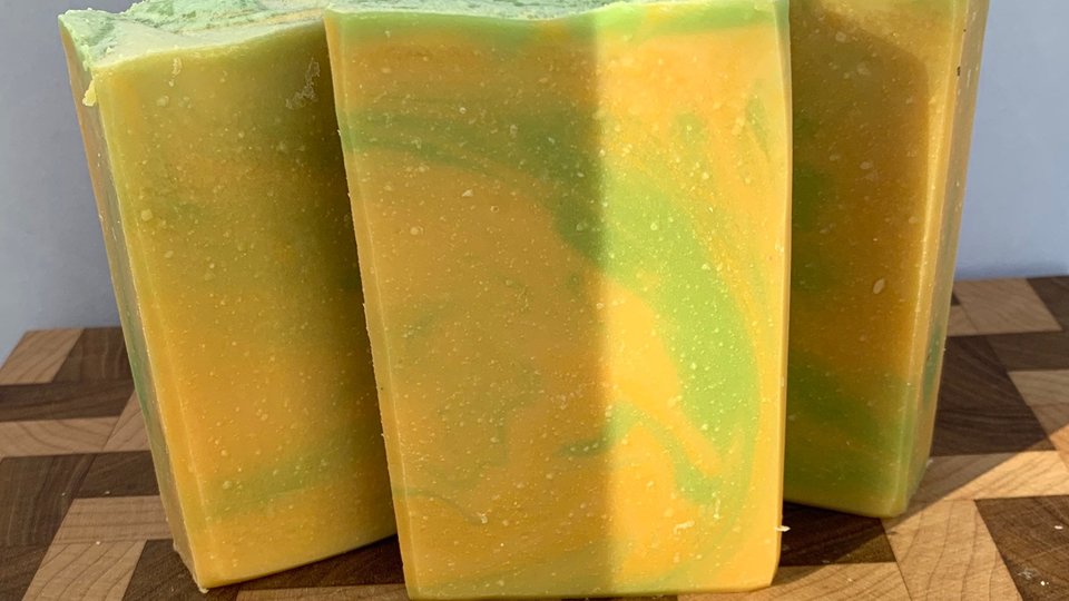 Lively Lemongrass (Avobath Type) Handmade Cold Process Soap made with Goat Milk