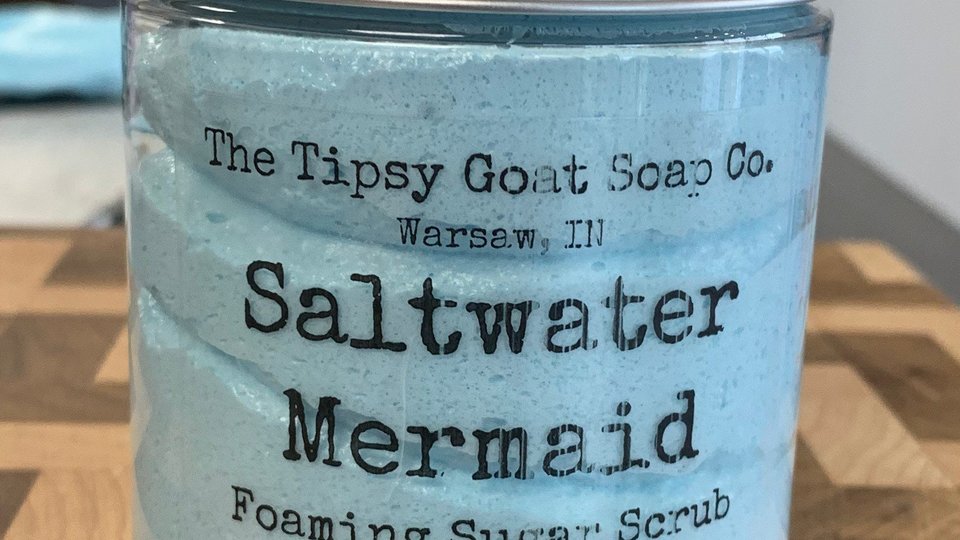 Saltwater Mermaid Foaming Sugar Scrub | Sugar Whipped Soap