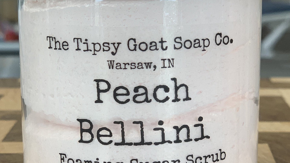 Peach Bellini Foaming Sugar Scrub | Sugar Whipped Soap