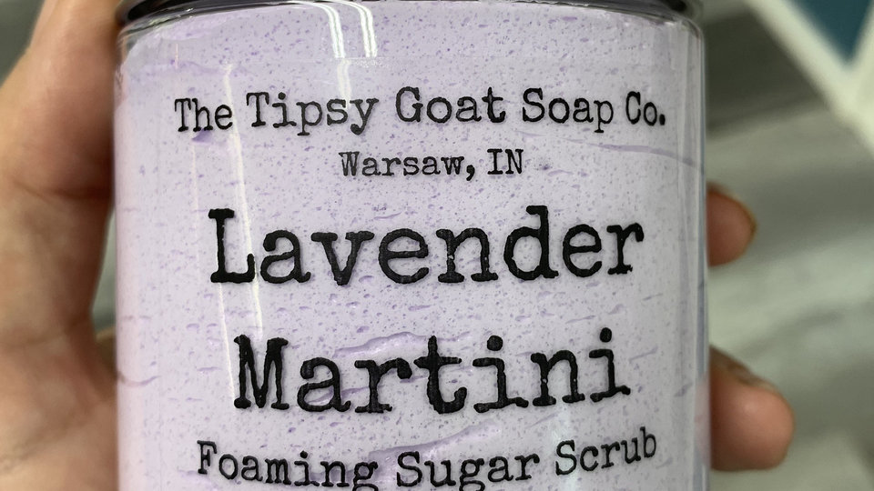 Lavender Martini Foaming Sugar Scrub | Sugar Whipped Soap