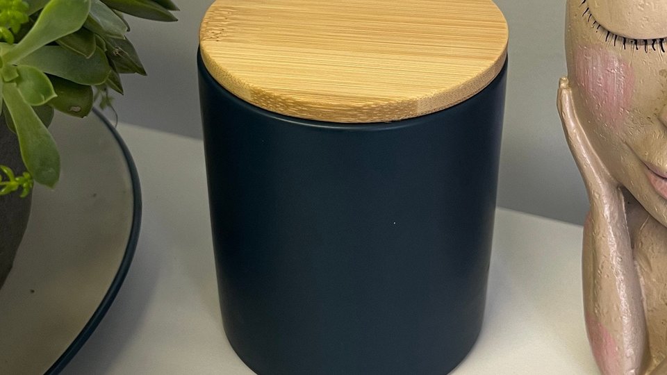 12oz Apple Cider Ceramic Hand Poured Wooden X Wick Coconut Soy Wax Candle