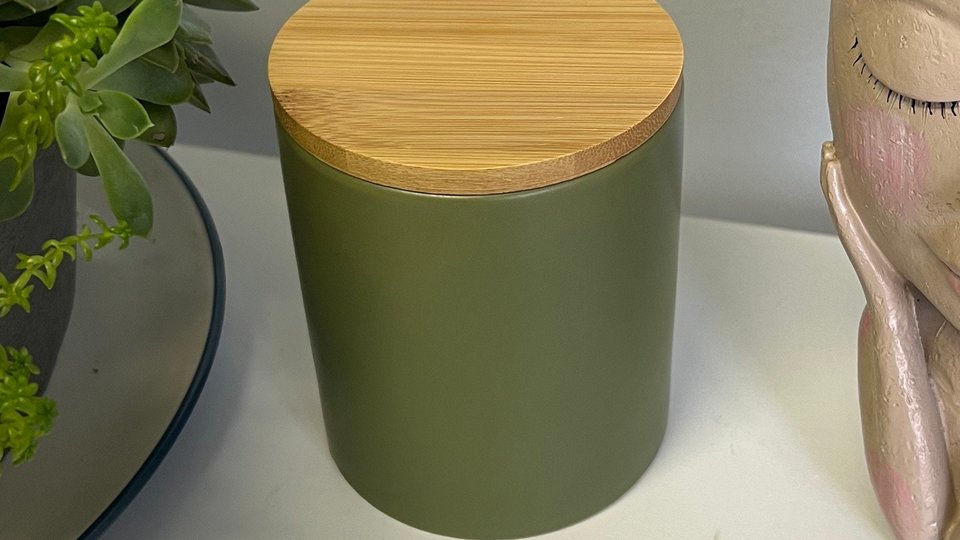 12oz Apple Cider Ceramic Hand Poured Wooden X Wick Coconut Soy Wax Candle