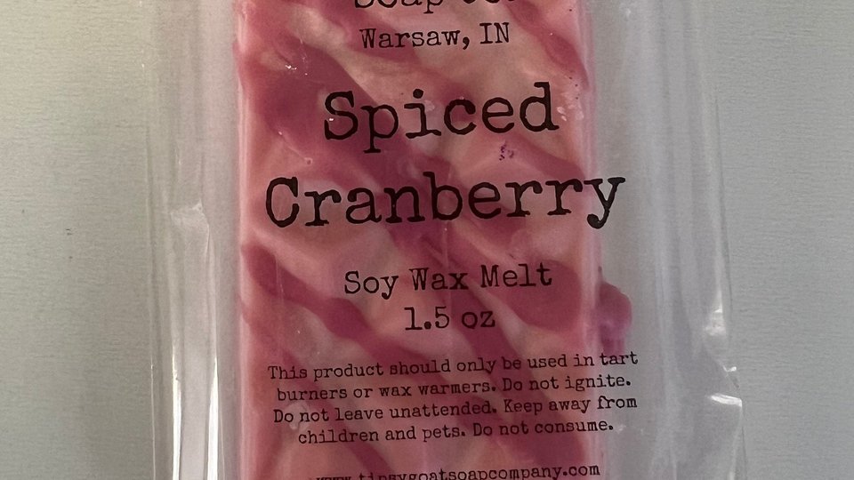 Spiced Cranberry Soy Wax Melt Snap Bar