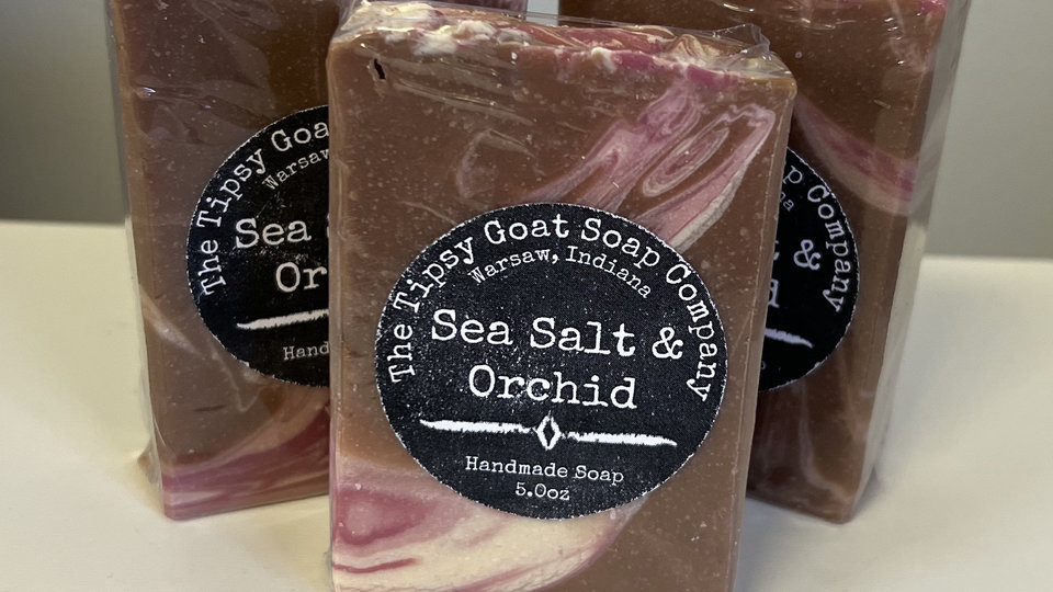 Sea Salt & Orchid Handmade Cold Process Soap made with Goat's Milk