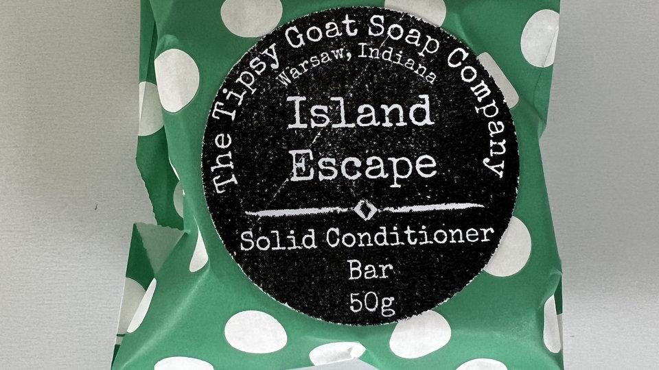 Island Escape Solid Hair Conditioner Bar with Argan Oil, Mango Butter, Tucuma Butter, and Silk Protein
