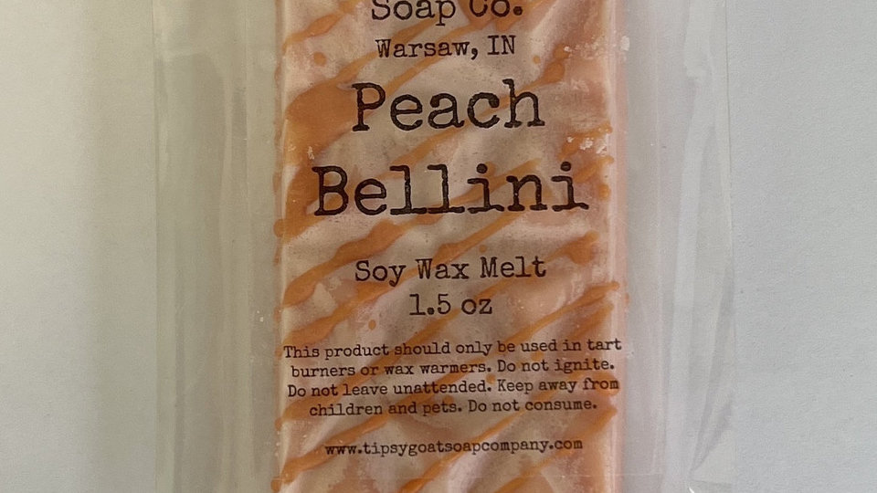 Peach Bellini Soy Wax Melt Snap Bar