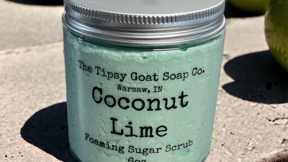 Coconut Lime Foaming Sugar Scrub | Sugar Whipped Soap