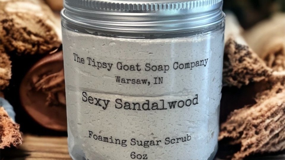 Sexy Sandalwood Foaming Sugar Scrub | Sugar Whipped Soap