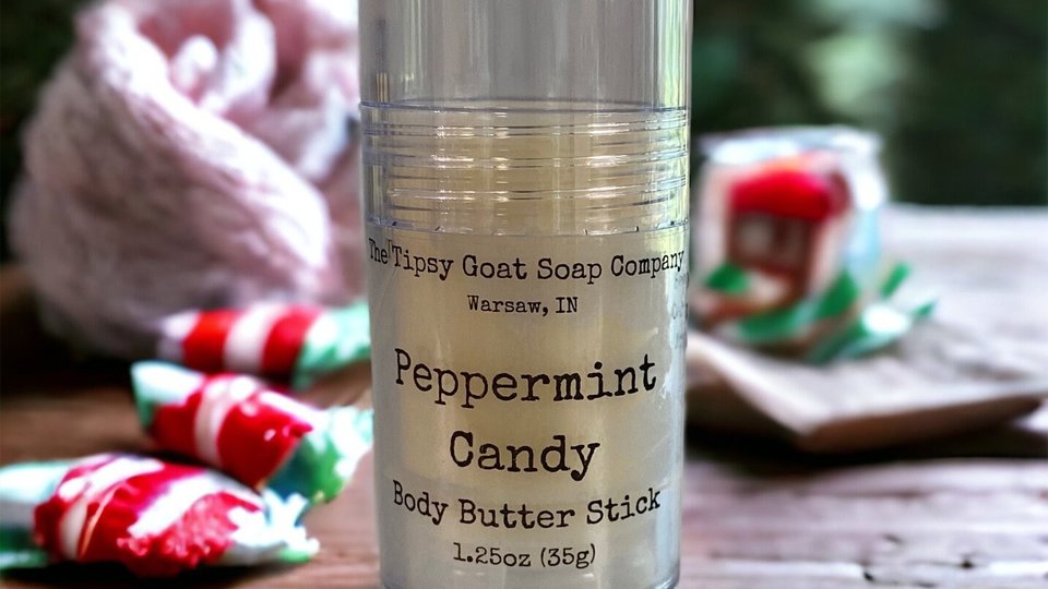 Peppermint Candy Body Butter Stick | Solid Lotion Stick