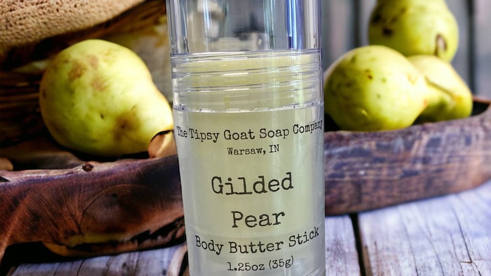 Gilded Pear Body Butter Stick | Solid Lotion Stick