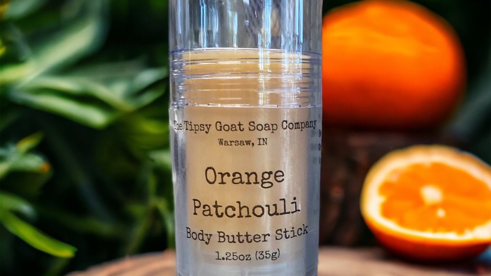 Orange Patchouli Body Butter Stick | Solid Lotion Stick