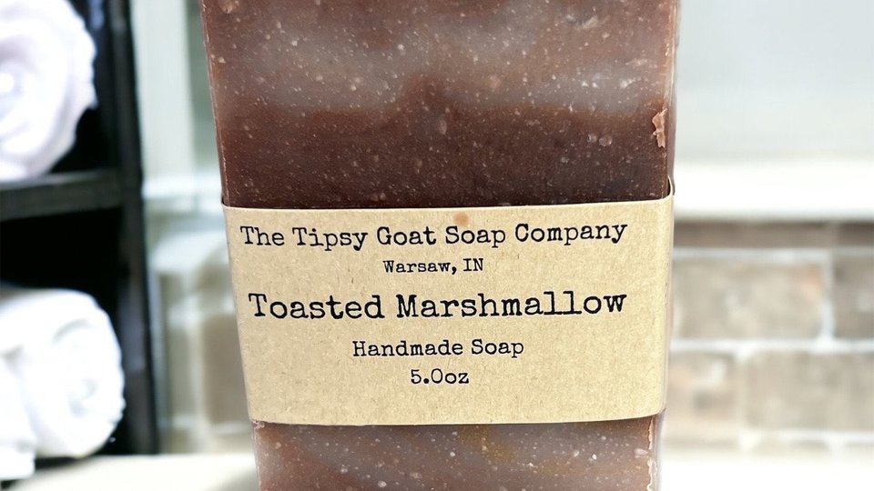 Toasted Marshmallow Handmade Cold Process Soap made with Goat Milk
