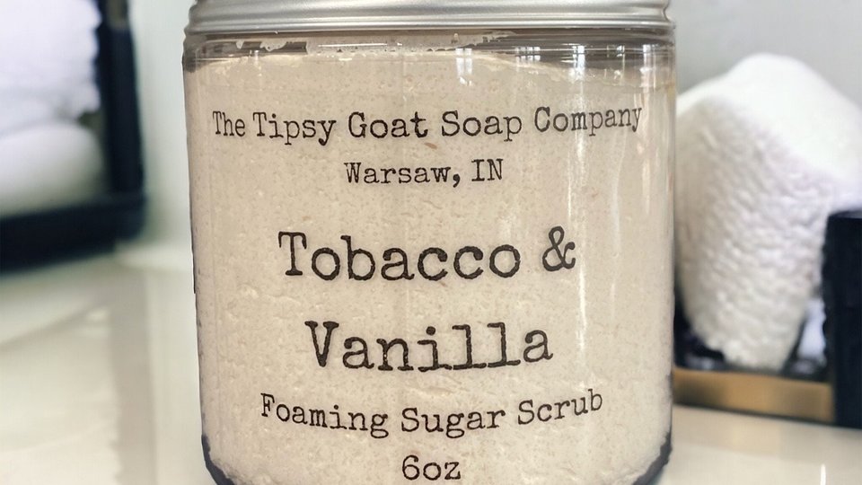 Tobacco & Vanilla Foaming Sugar Scrub | Sugar Whipped Soap