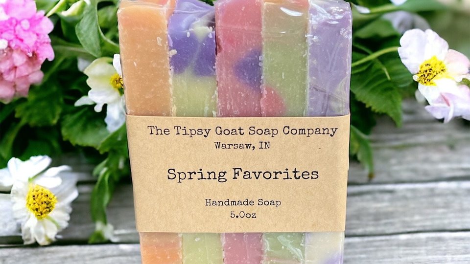 Spring Sampler Handmade Cold Process Soap made with Goat Milk