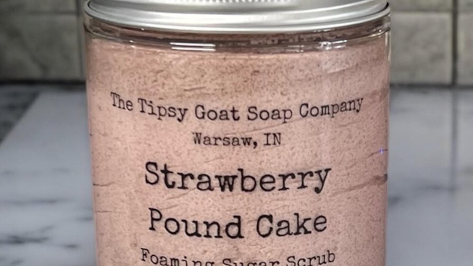 Strawberry Pound Cake Foaming Sugar Scrub