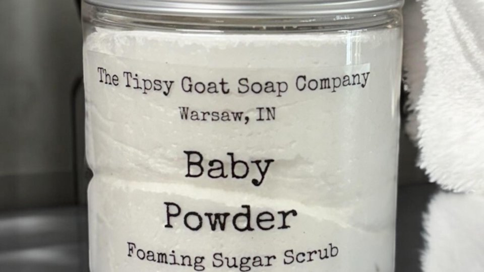 Baby Powder Sugar Scrub | Sugar Whipped Soap