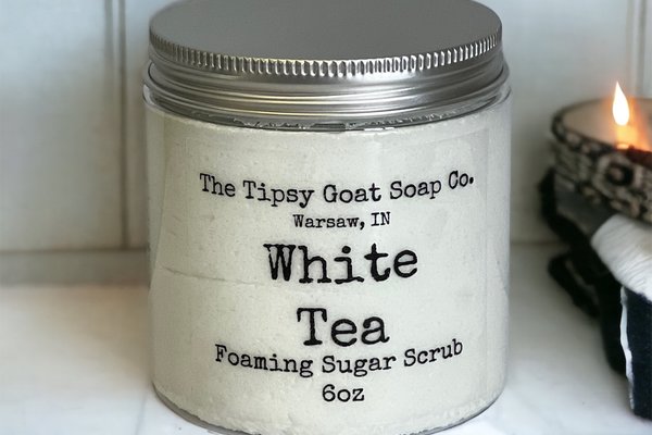 White Tea Foaming Sugar Scrub | Sugar Whipped Soap