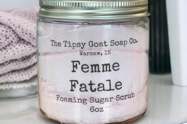 Femme Fatale (Sex Bomb Type) Foaming Sugar Scrub | Sugar Whipped Soap