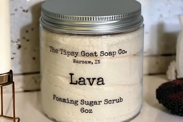 Lava Foaming Sugar Scrub | Sugar Whipped Soap