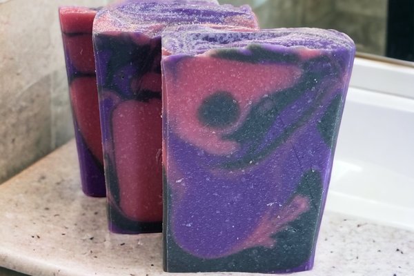 BlackBerry Ambrosia Handmade Cold Process Soap made with Goat Milk